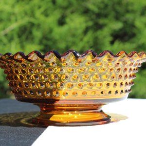 Fenton Hobnail Footed Bowl